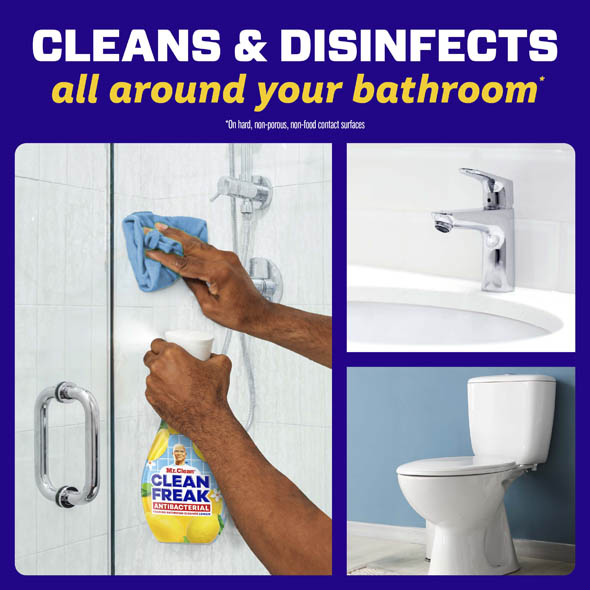 Clean Freak Bathroom Cleaner, Lemon Scent | Mr. Clean®