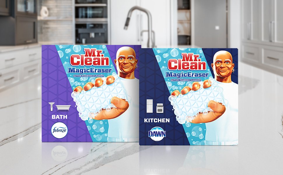  Mr. Clean Borrador mágico Extra Durable. Esponja para restregar  y lavar. 4 unidades. : Salud y Hogar