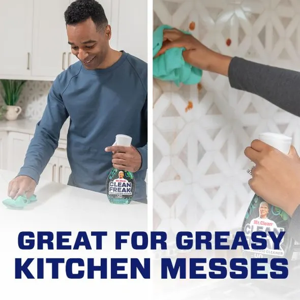 Mr. Clean CleanFreak Unstopables Where to use - Great For Greasy Kitchen Messes