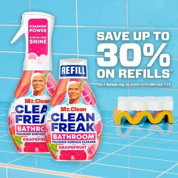 Mr. Clean CleanFreak Bath with Grapefruit Scent Cost-Savings