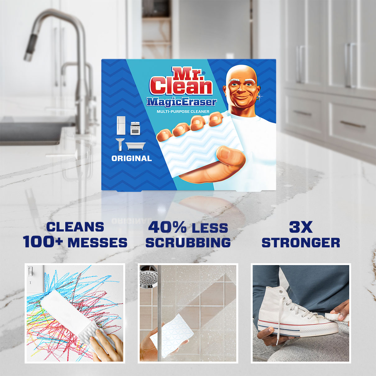 Magic Eraser Original For a Powerful Cleaning, Mr. Clean