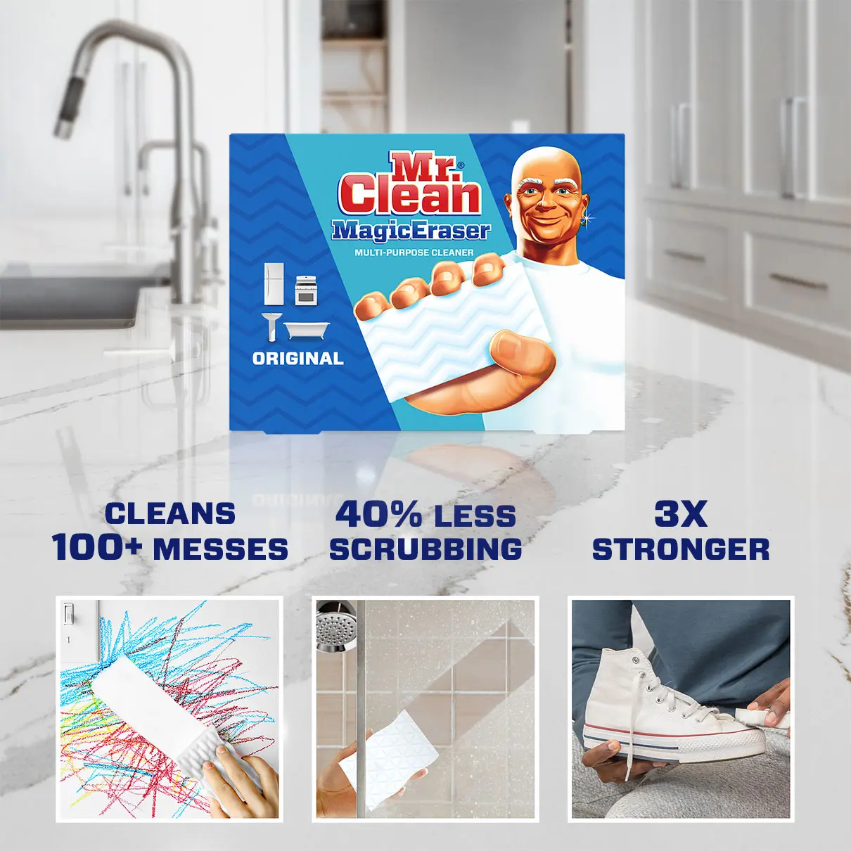 Mr. Clean Magic Eraser Duo Original + Sponge Household Cleaning