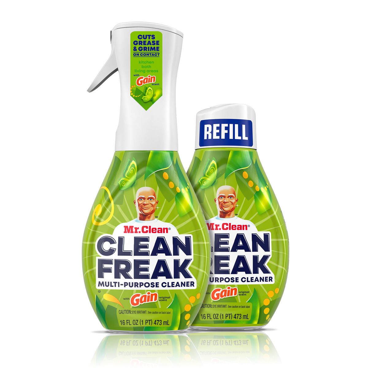 2) Mr. Clean Clean Freak Wild Flower Deep Cleaning Mist Refill, 16