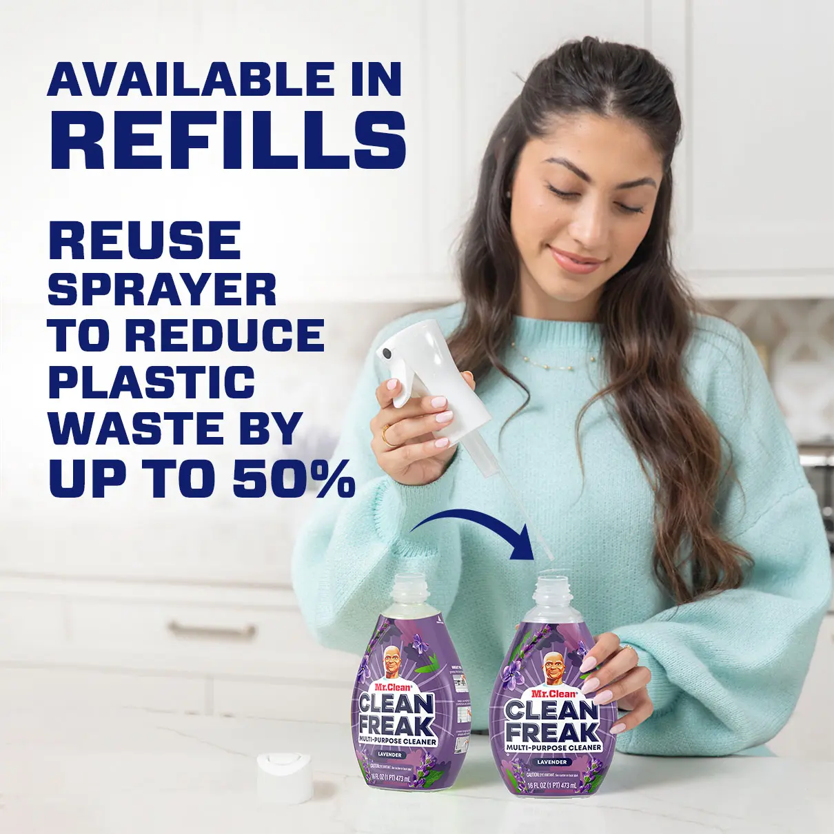 Mr. Clean Clean Freak Refill Deep Cleaning Mist Multi-Surface Spray  Lavender - 16oz/6pk