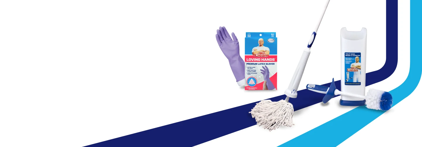 Mr. Clean products and cleaning tools