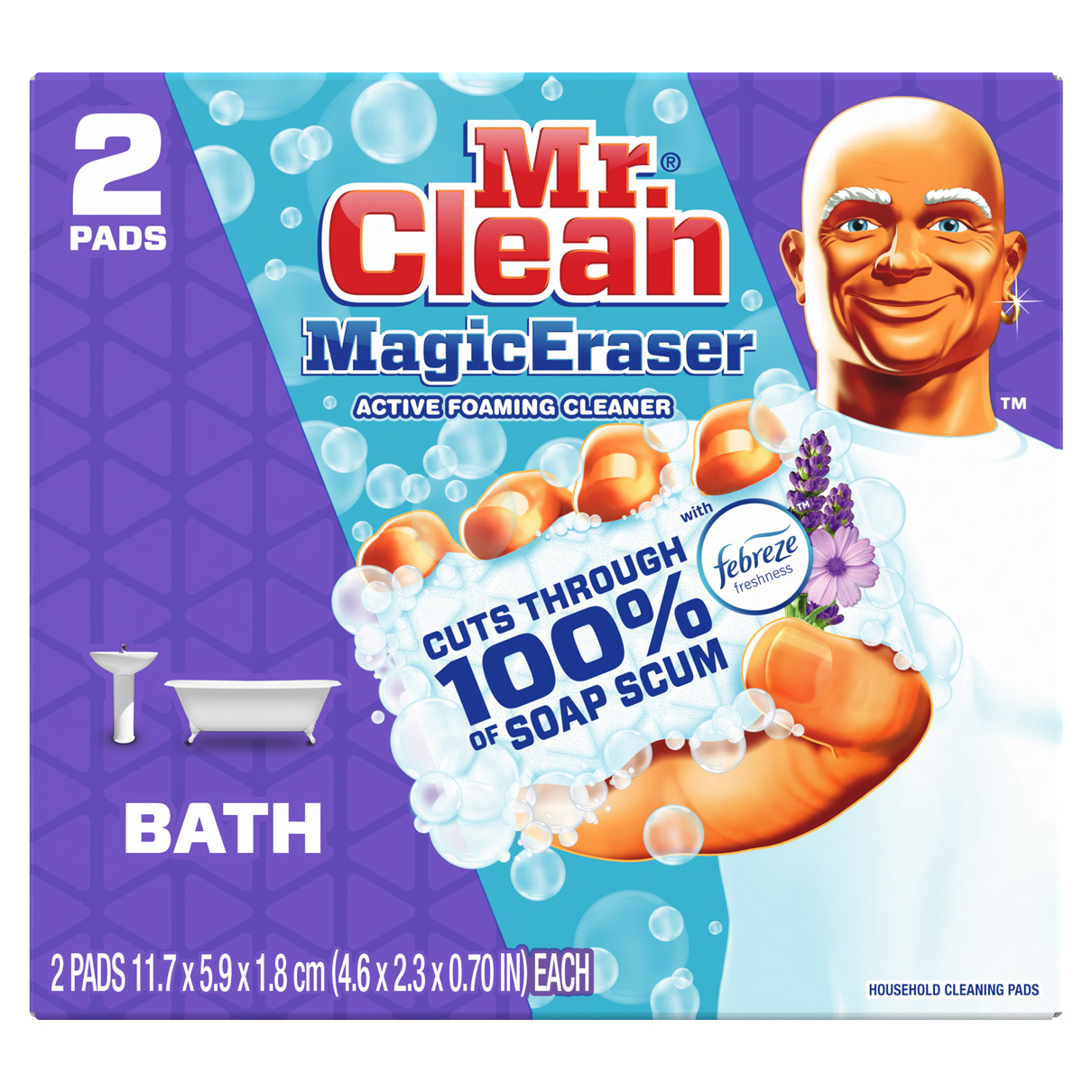  Mastro Lindo – The Magic Eraser, with Triple Layer – 2 erasers  : Home & Kitchen