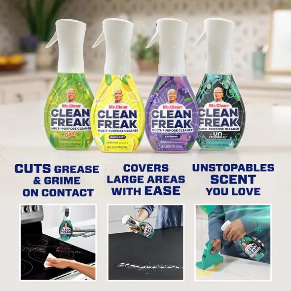 Mr. Clean CleanFreak Unstopables Multibenefits - Cleaning different surfaces