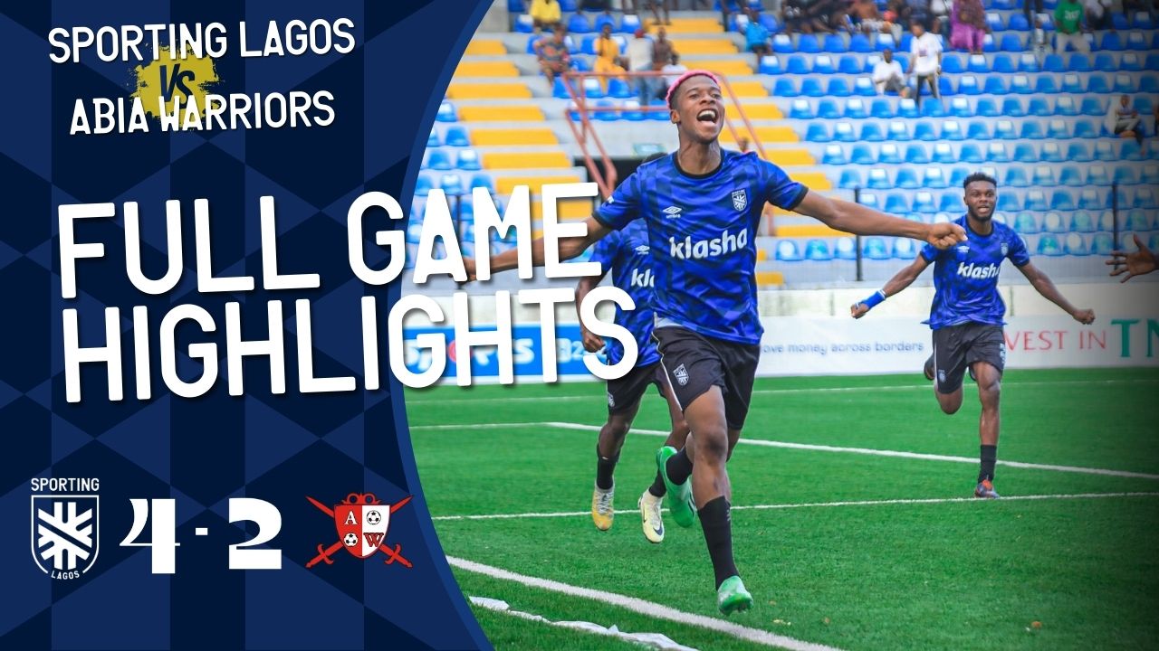 Sporting Lagos 4 - 2 Abia Warriors. A Jonathan Alukwu brace!