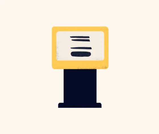 Online check-in & kiosks illustration