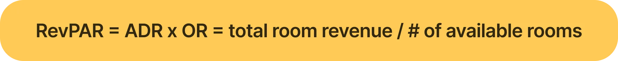 RevPAR formula