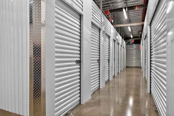 rows of climate controlled self storage units in Westhampton Beach in Manhattan Mini Storage