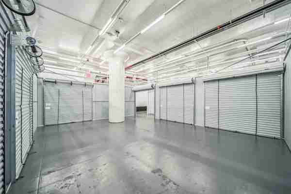 a row of large and medium size storage units at Manhattan Mini Storage on W 44th St