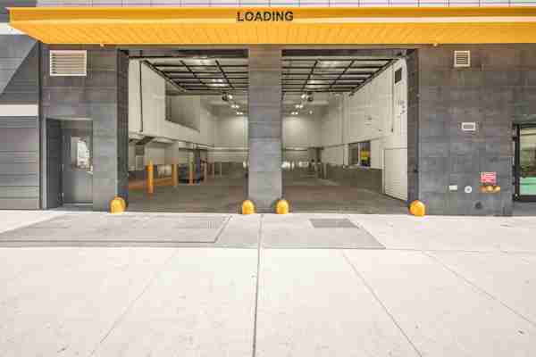 street view of the drive-in loading bays of Manhattan Mini Storage in the Flatiron District
