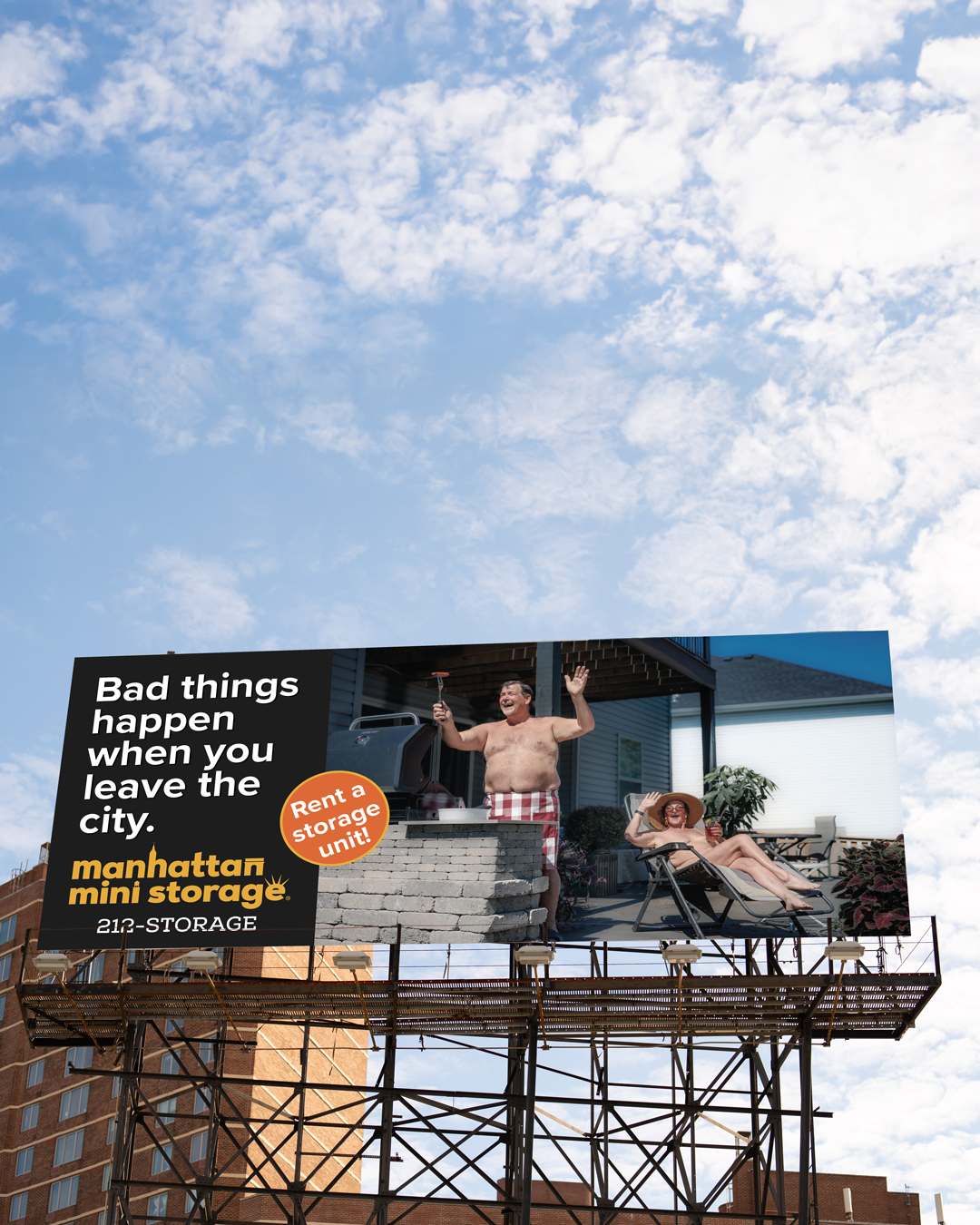 Manhattan Mini Storage Billboards - Bad Things Happen When You Leave the City