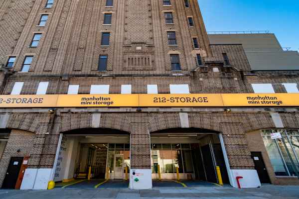 drive-in loading bay of Manhattan Mini Storage on W 107th St