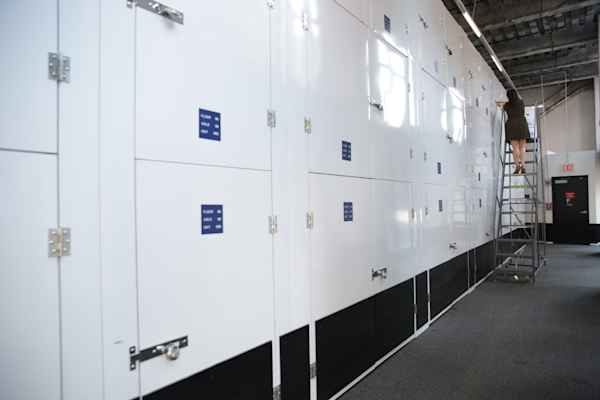 a row of storage closets at Manhattan Mini Storage on 420 E 62nd St