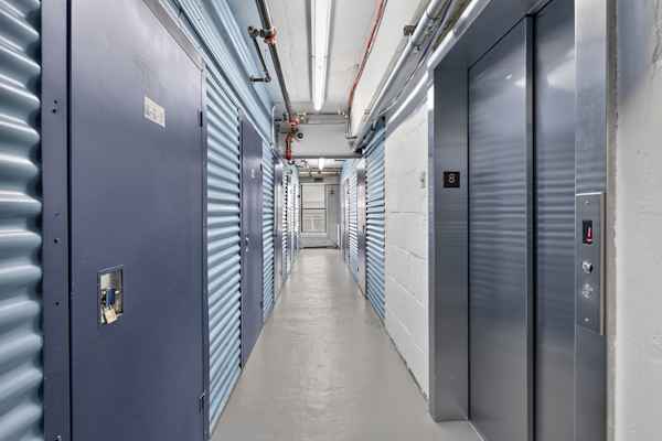 a row of climate controlled storage units on W 21st Street in Chelsea at Manhattan Mini Storage
