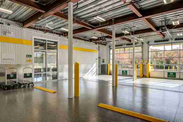 Manhattan Mini Storage drive in loading bay at the self storage facility in Westhampton Beach