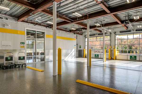Manhattan Mini Storage drive in loading bay at the self storage facility in Westhampton Beach