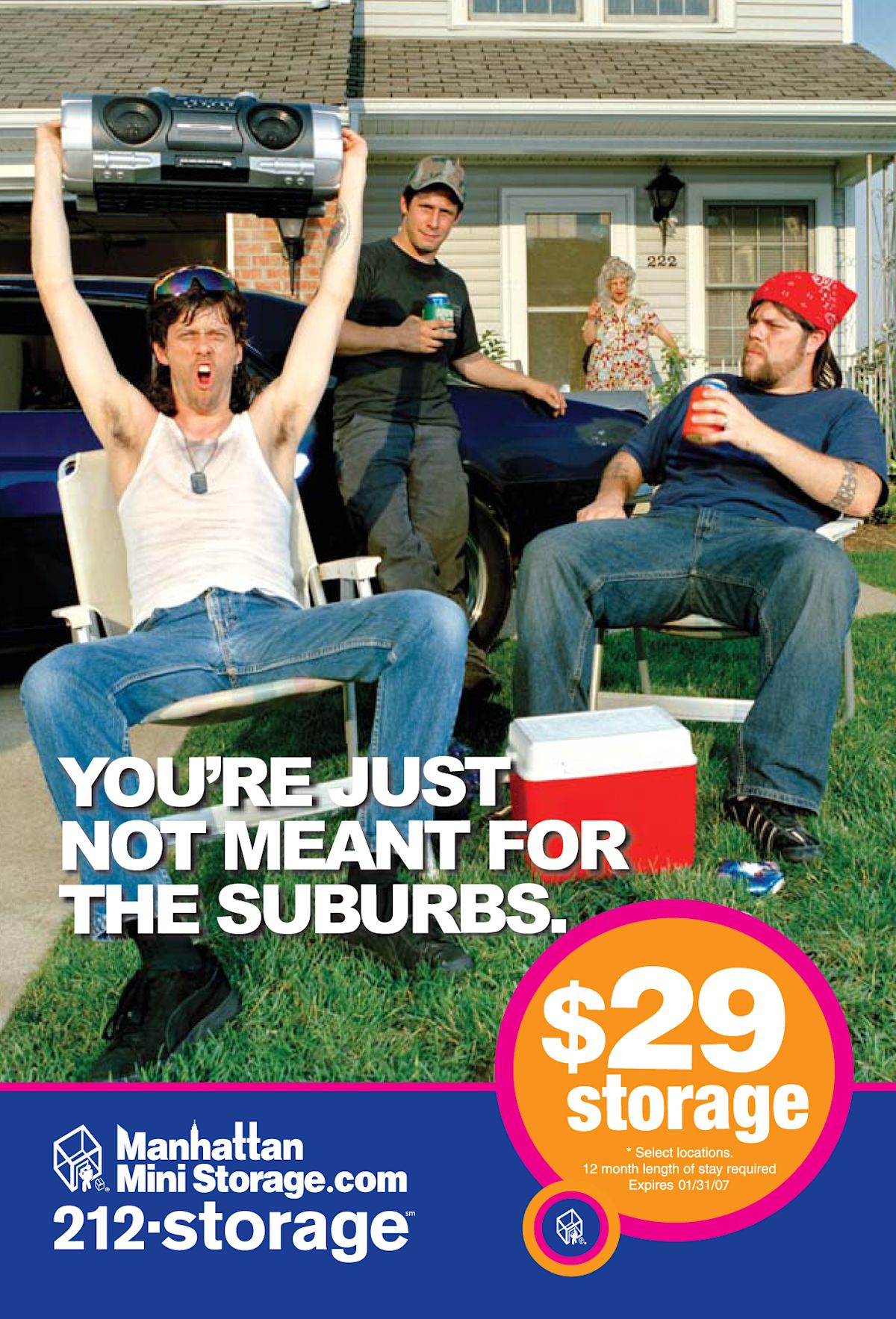 Manhattan Mini Storage Billboard "You're just not meant for the suburbs"