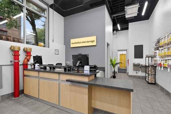 office interior and front desk at Manhattan Mini Storage on Nereid Ave