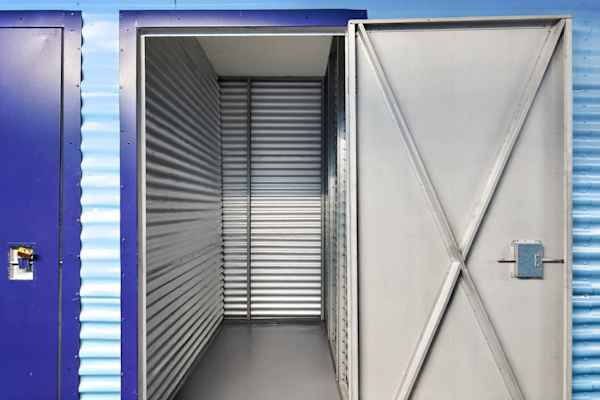 a Chelsea self storage unit with an open door 