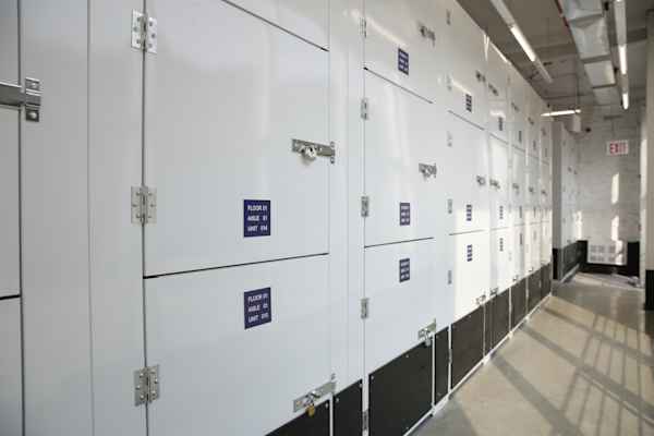 a row of closet size storage units at Manhattan Mini Storage on Dyckman