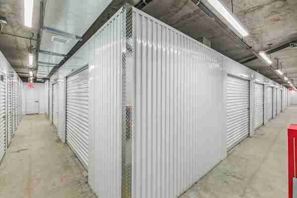 a row of large size storage units in Chelsea at Manhattan Mini Storage on W 29th
