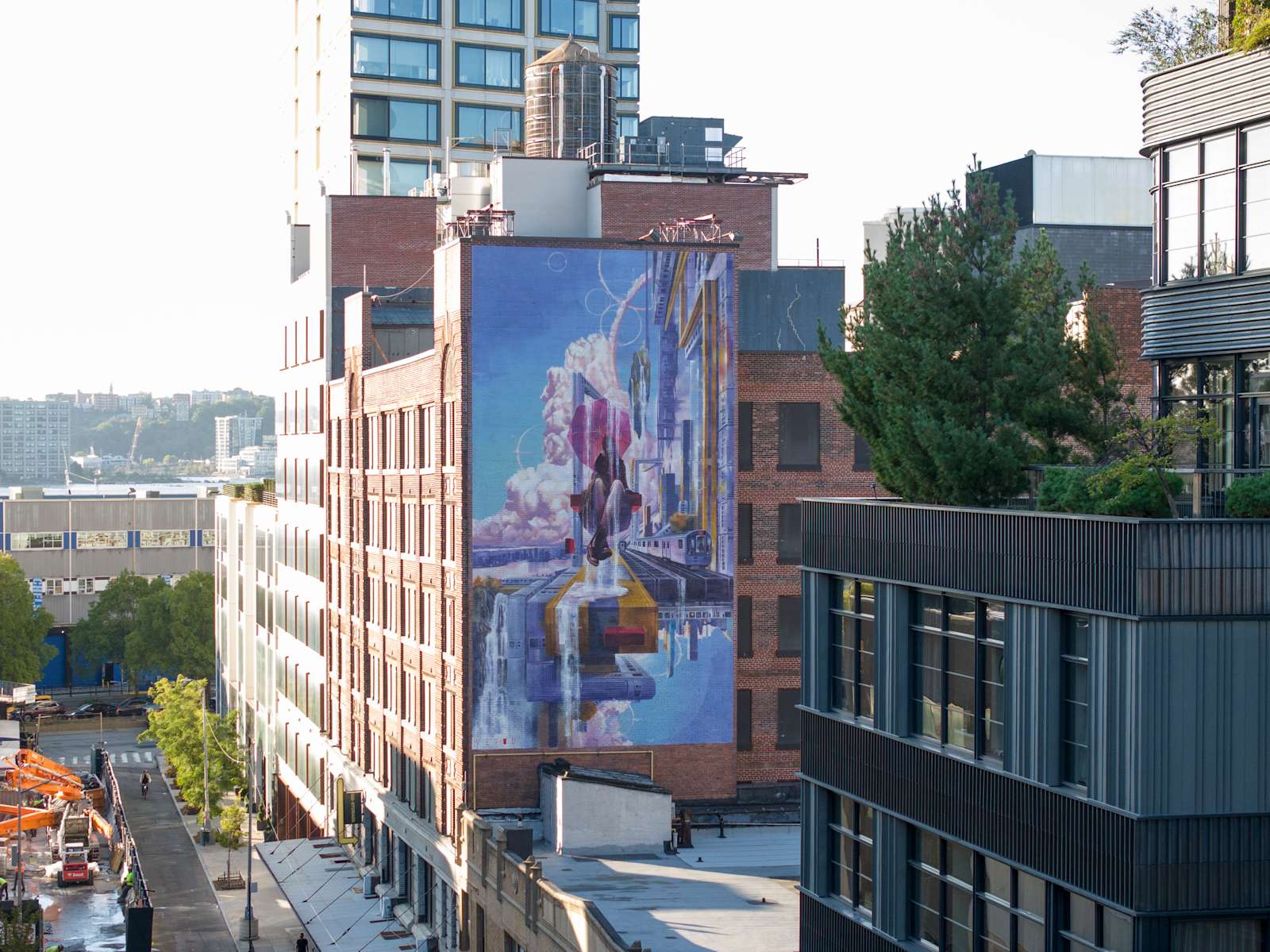 Set against a stylized NYC backdrop, the mural calls attention to the full water cycle and the urgency of protecting it in the face of floods, droughts, and natural disaster. 