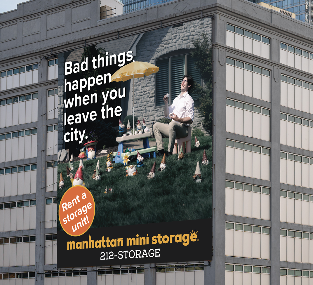 Manhattan Mini Storage Billboards - Gnomes Billboard