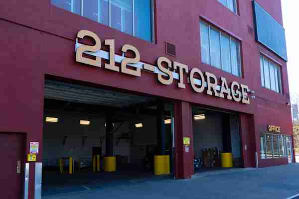 Manhattan Mini Storage - Brooklyn storage facility street view of the drive-in loading bays 