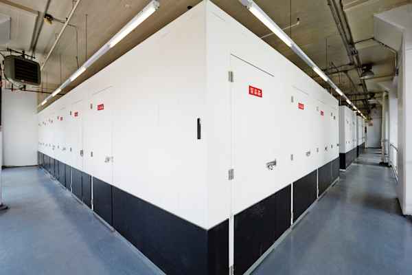 rows of medium and large sized self storage units at Manhattan Mini Storage on Varick