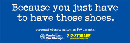 Manhattan Mini Storage Billboard "Because you just have to have those shoes"