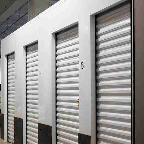 row of storage units at Manhattan Mini Storage on 543 W 43rd St