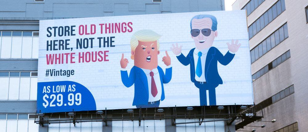 Manhattan Mini Storage Billboards - Store Old Things Here Not The White House