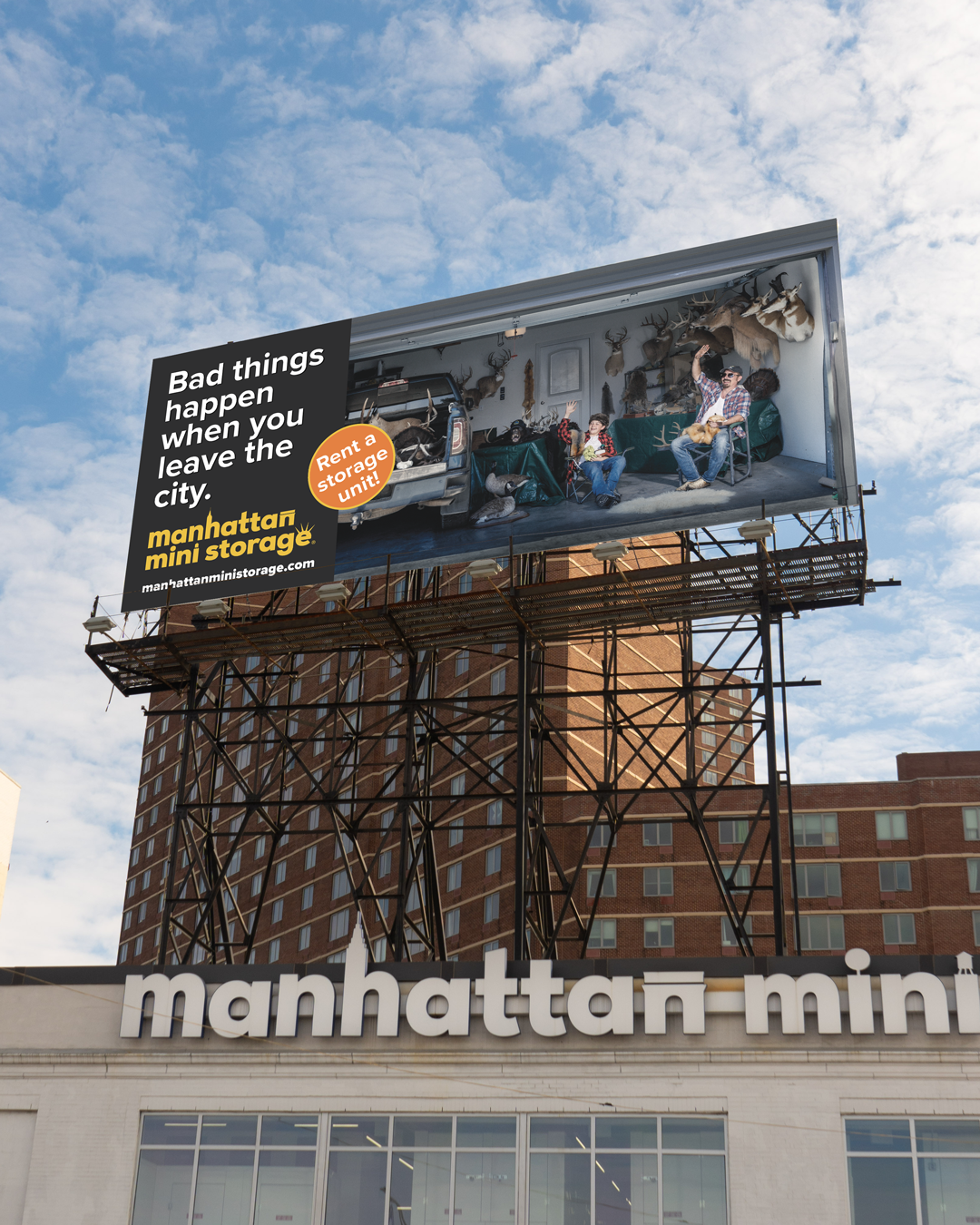 Manhattan Mini Storage Billboards - Bad Things Happen When You Leave the City