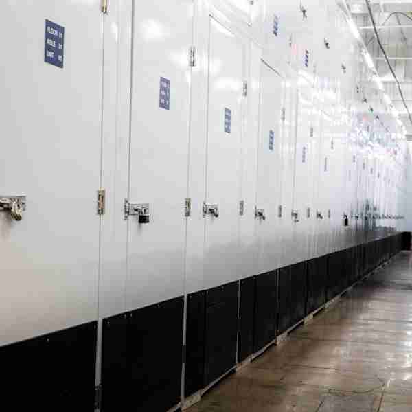 row of climate controlled self storage units in Midtown at Manhattan Mini Storage 