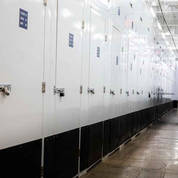 row of climate controlled self storage units in Midtown at Manhattan Mini Storage 