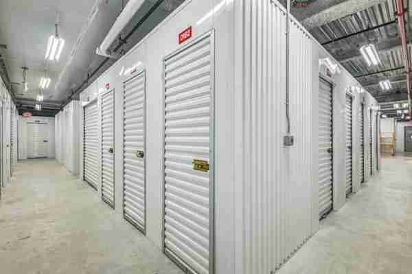 a row of climate controlled storage units at Manhattan Mini Storage on 92nd St on the UES