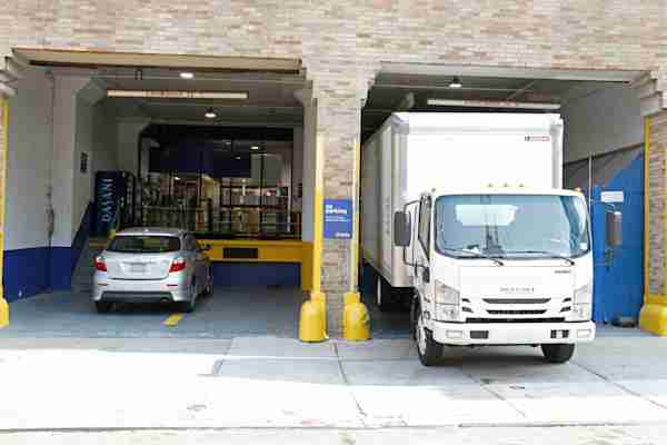 drive-in loading bays at Manhattan Mini Storage in SoHo