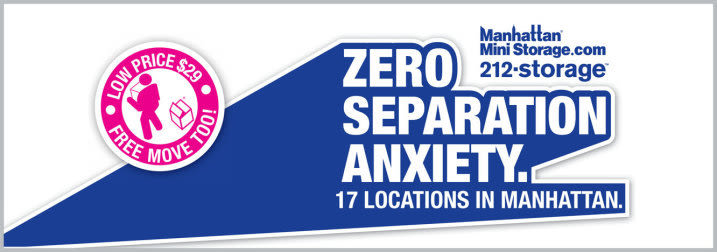 Manhattan Mini Storage Billboard "Zero separation anxiety"