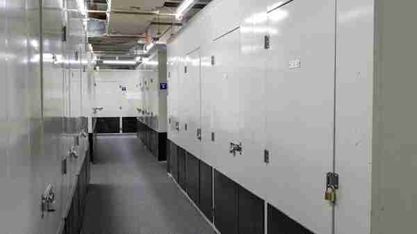 a row of climate controlled self storage units at Manhattan Mini Storage W 23rd St 