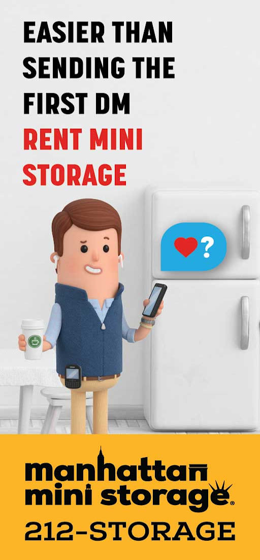 Manhattan Mini Storage Billboard "Easier than sending the first DM."