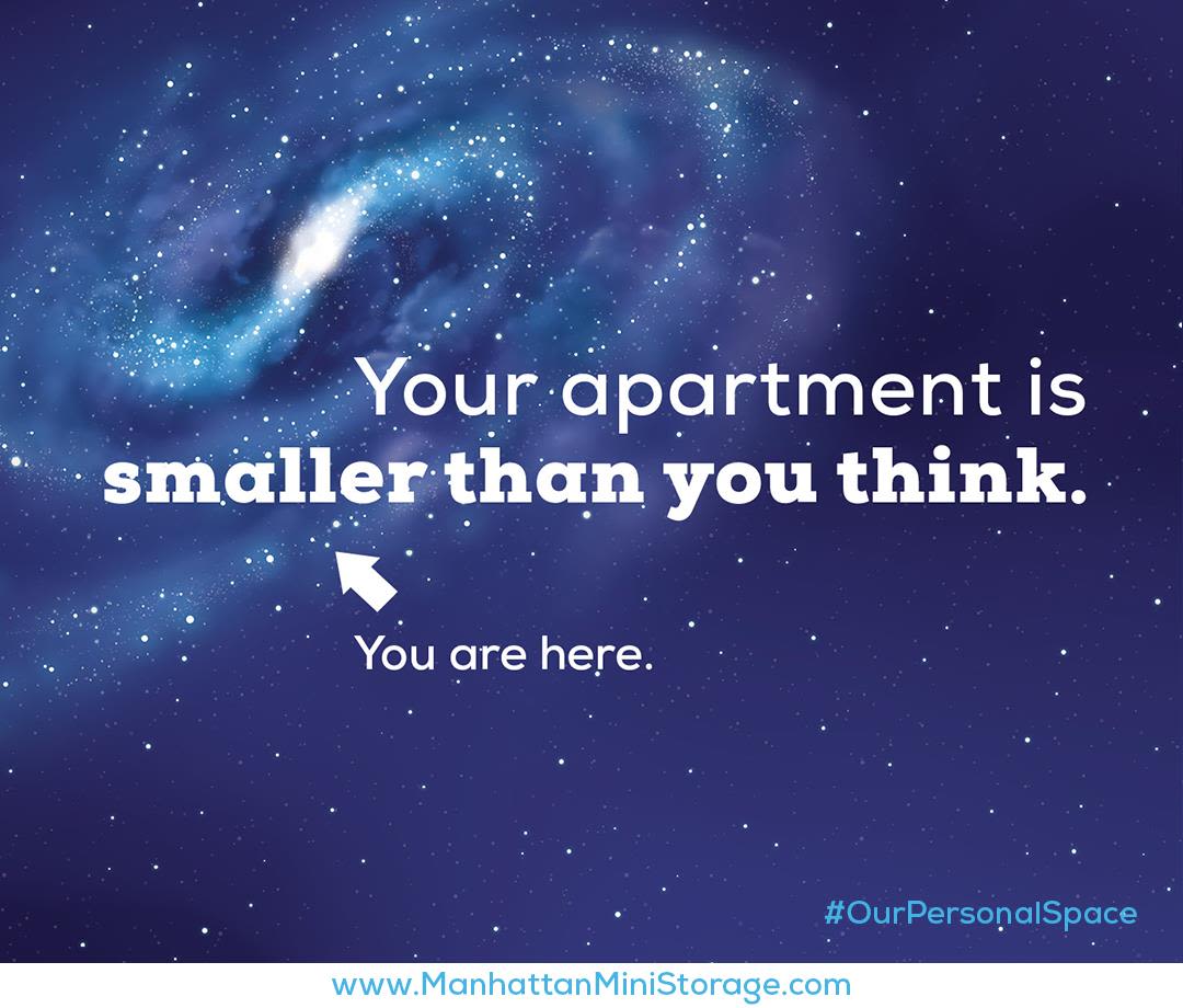 Manhattan Mini Storage Billboard "Your apartment is smaller than you think"