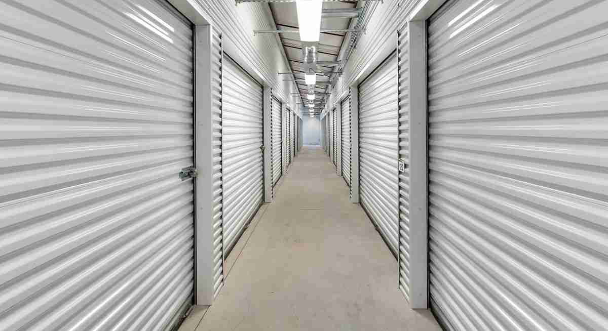 row of storage unit doors at Manhattan Mini Storage in Totowa, NJ