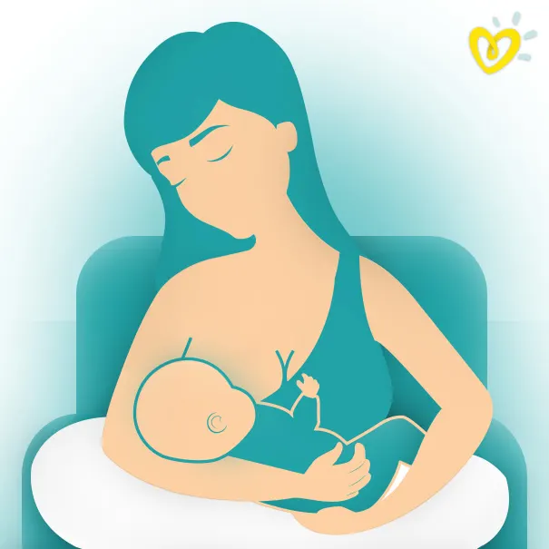 Breastfeeding Mother Using the Cradle Hold 