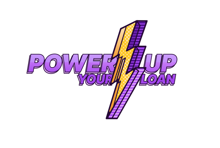 Power Up your loan copy with lightning bolt illustration desktop