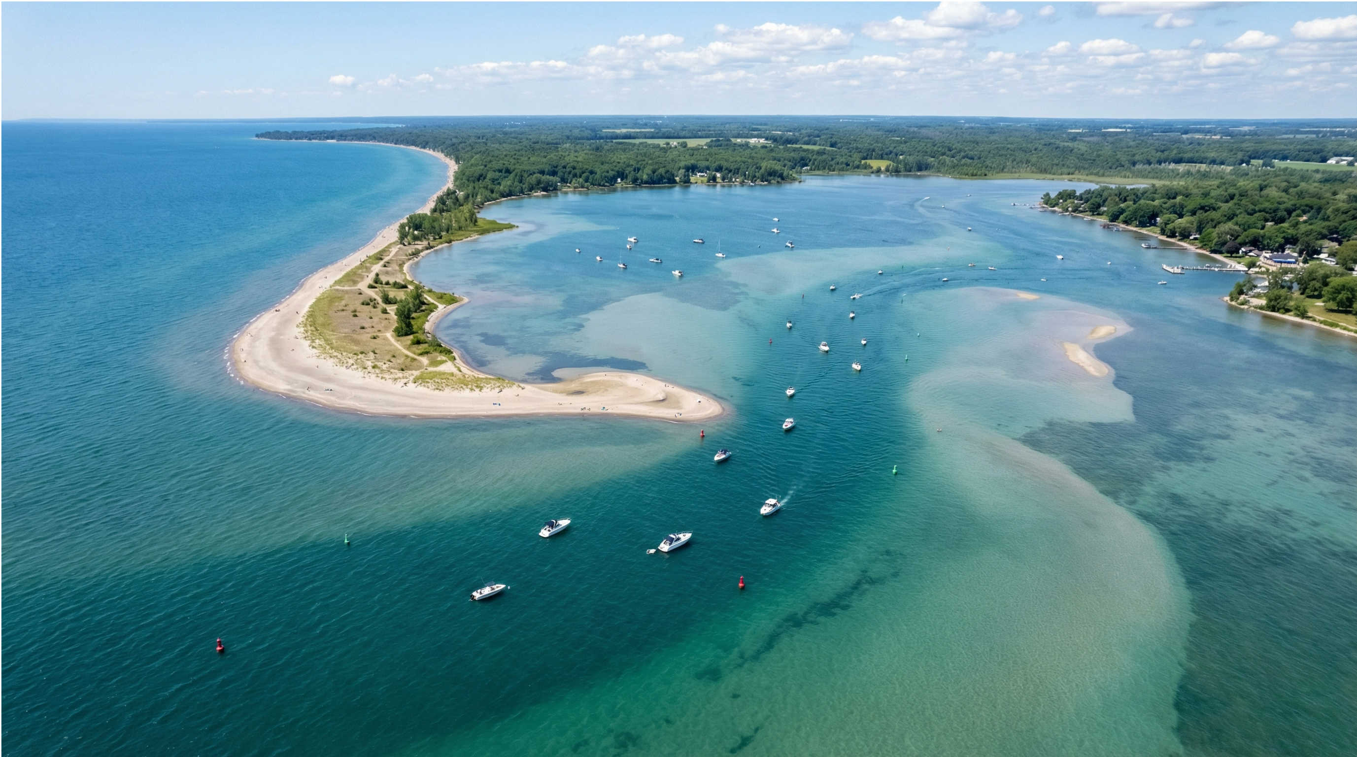 Long Point Bay Navigation Guide Aerial
