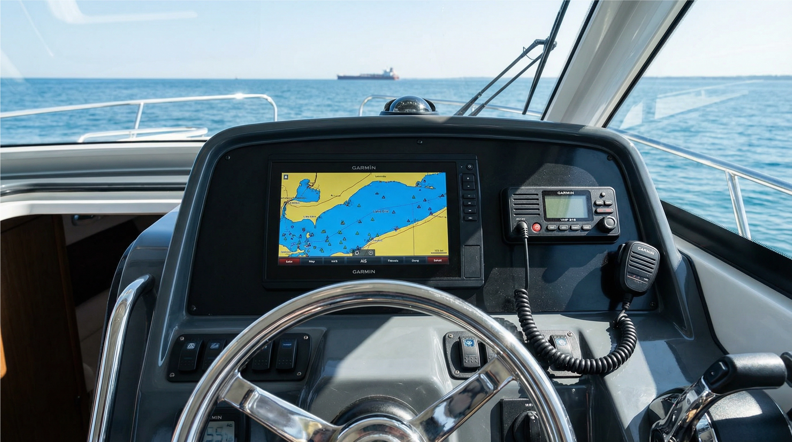 Garmin GPSMAP 923xsv & VHF 215 AIS at the helm of a 2004 Maxum 3100SE