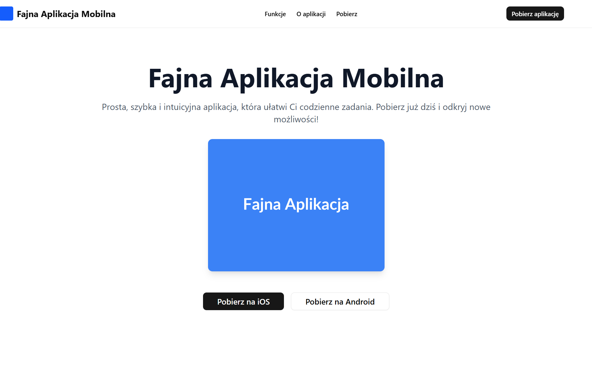 Widok zbudowanej aplikacji z nowym modelem